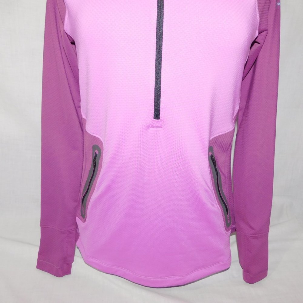 Under Armour fitted Coldgear Reactor 1/4 Zip Pullover LS running shirt Womens L - Picture 3 of 10